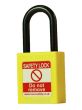  YELLOW Plastic Shackle safety padlock keyed alike to KA30005