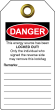 Self-Laminating Photo ID Lockout Tag - OSHA 'Danger Do Not Operate This Equipment Locked Out' - 10pk