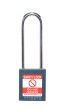  TEAL Steel Shackle safety padlock keyed differently long