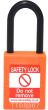  ORANGE Plastic Shackle safety padlock keyed alike to KA30006