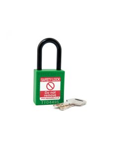 NC38 Nylon Shackle Safety padlock-GREEN
