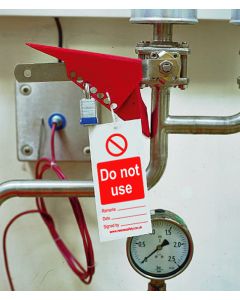 Quarter turn valve lockout