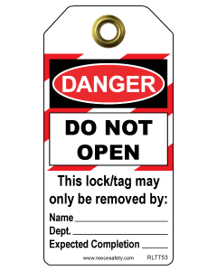 RLTT53 Danger - Do Not OpenTuff Tags