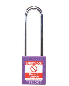  PURPLE Steel Shackle safety padlock keyed alike long