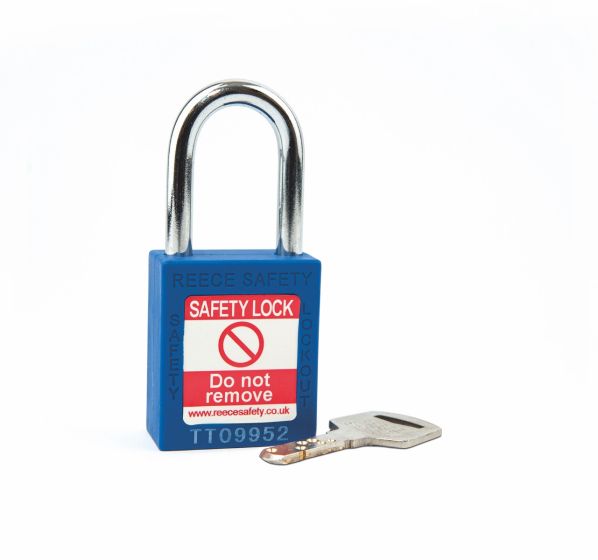  BLUE Steel Shackle safety padlock keyed alike to KA30007