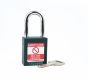 TEAL Steel Shackle safety padlock keyed alike to KA30004
