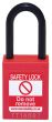  RED Plastic Shackle safety padlock keyed alike to KA30003