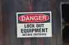 Lockout Sign - Caution Lockout Out for Safety